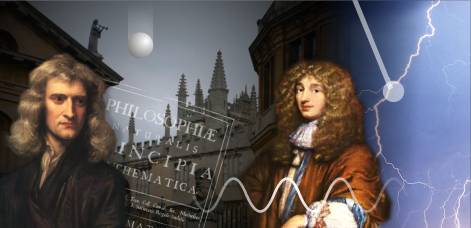 collage con Newton, Huygens, la Ilustracin y los inicios de la electrosttica