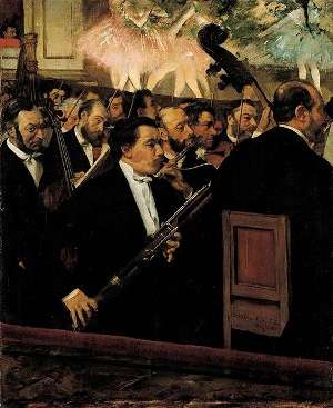 Pintura de una orquesta